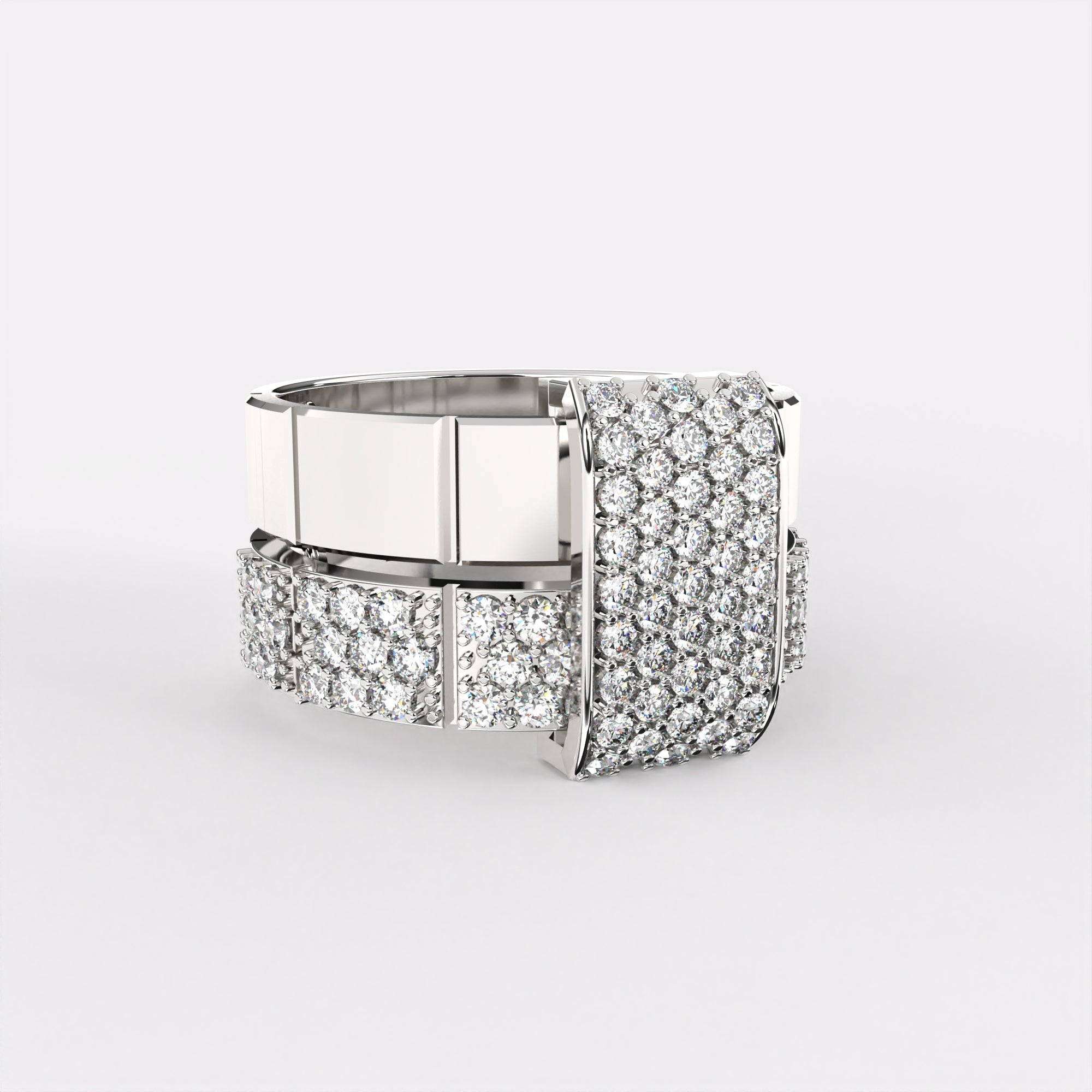 Aurora Diamond Ring in 925 Silver