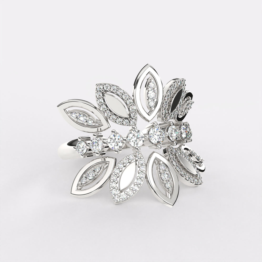 Leafy Diamond Ring