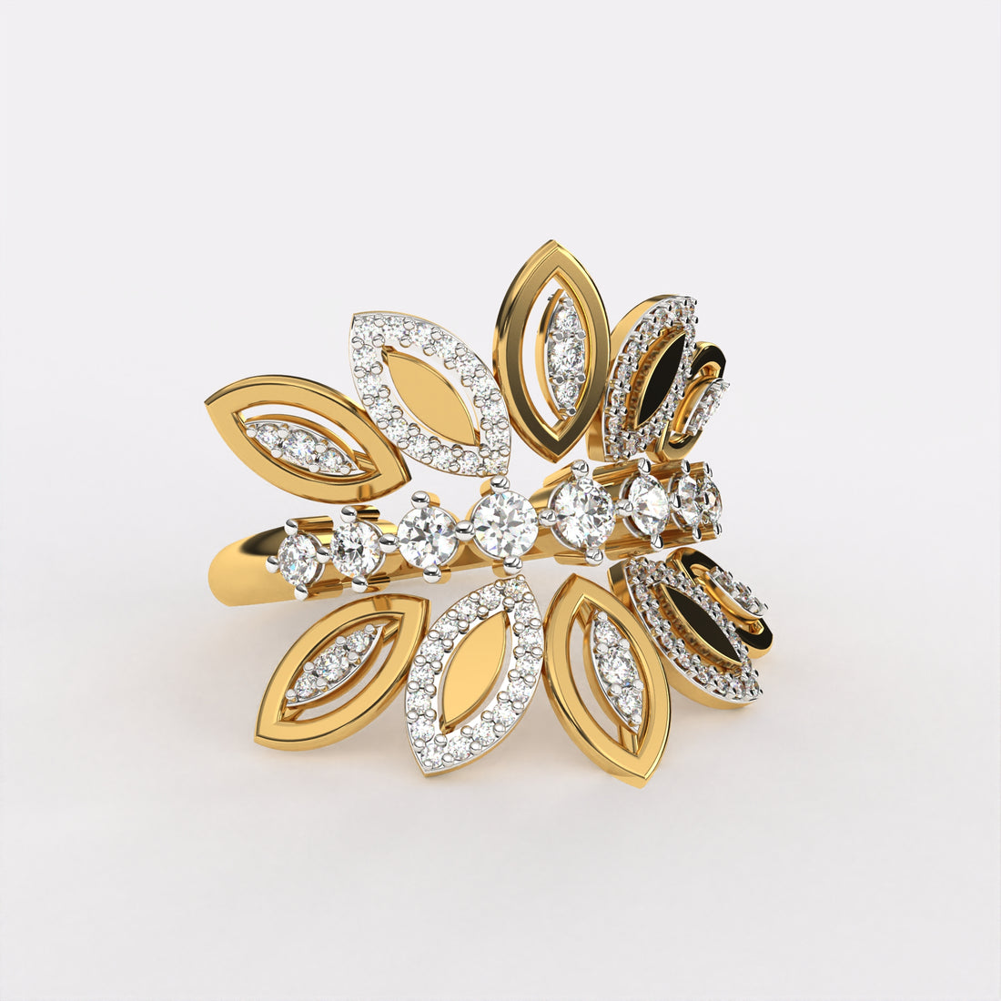 Leafy Diamond Ring