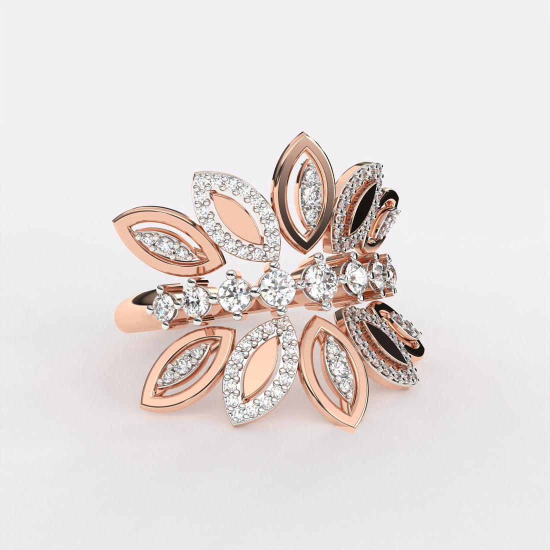 Leafy Diamond Ring