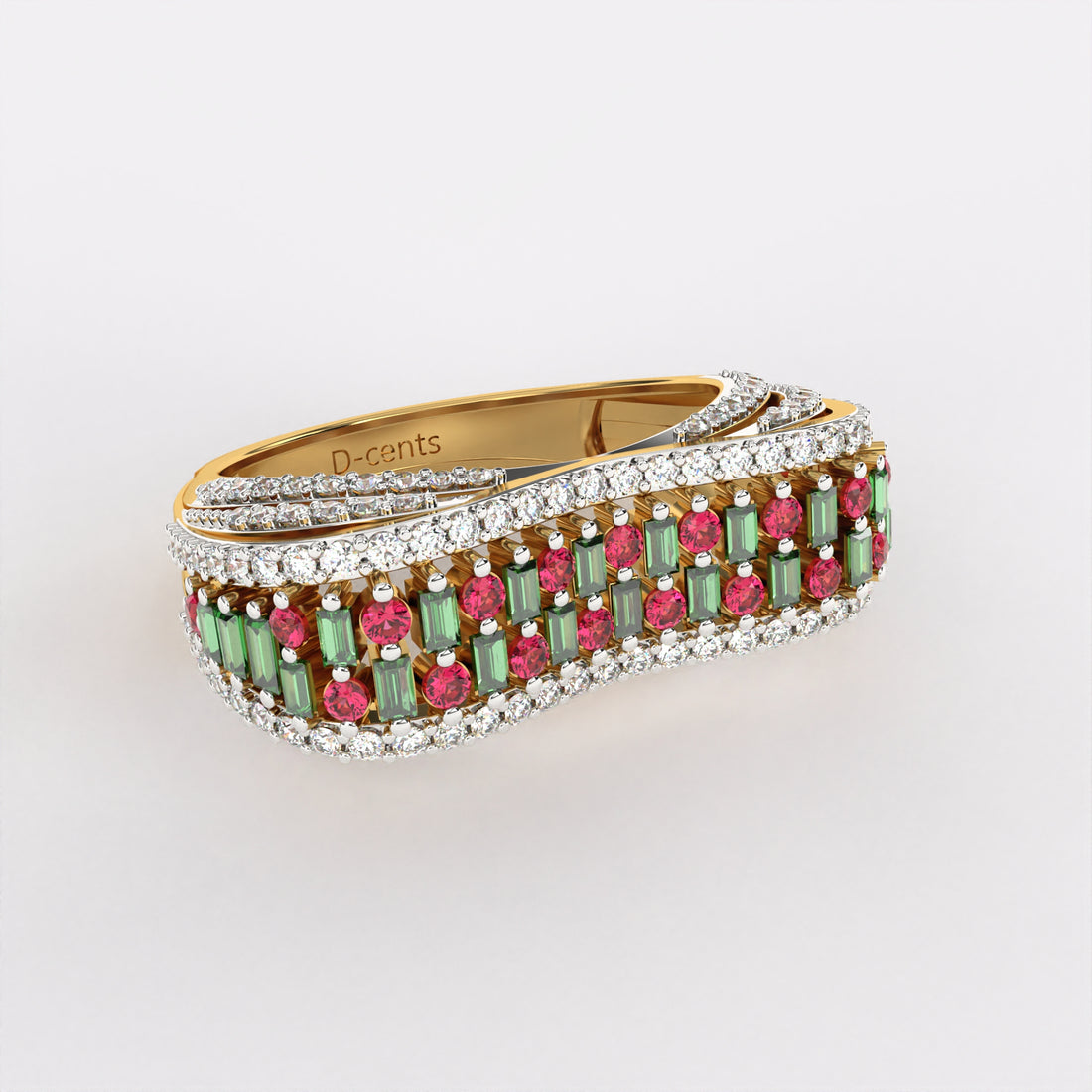 Floral Colors Diamond Ring