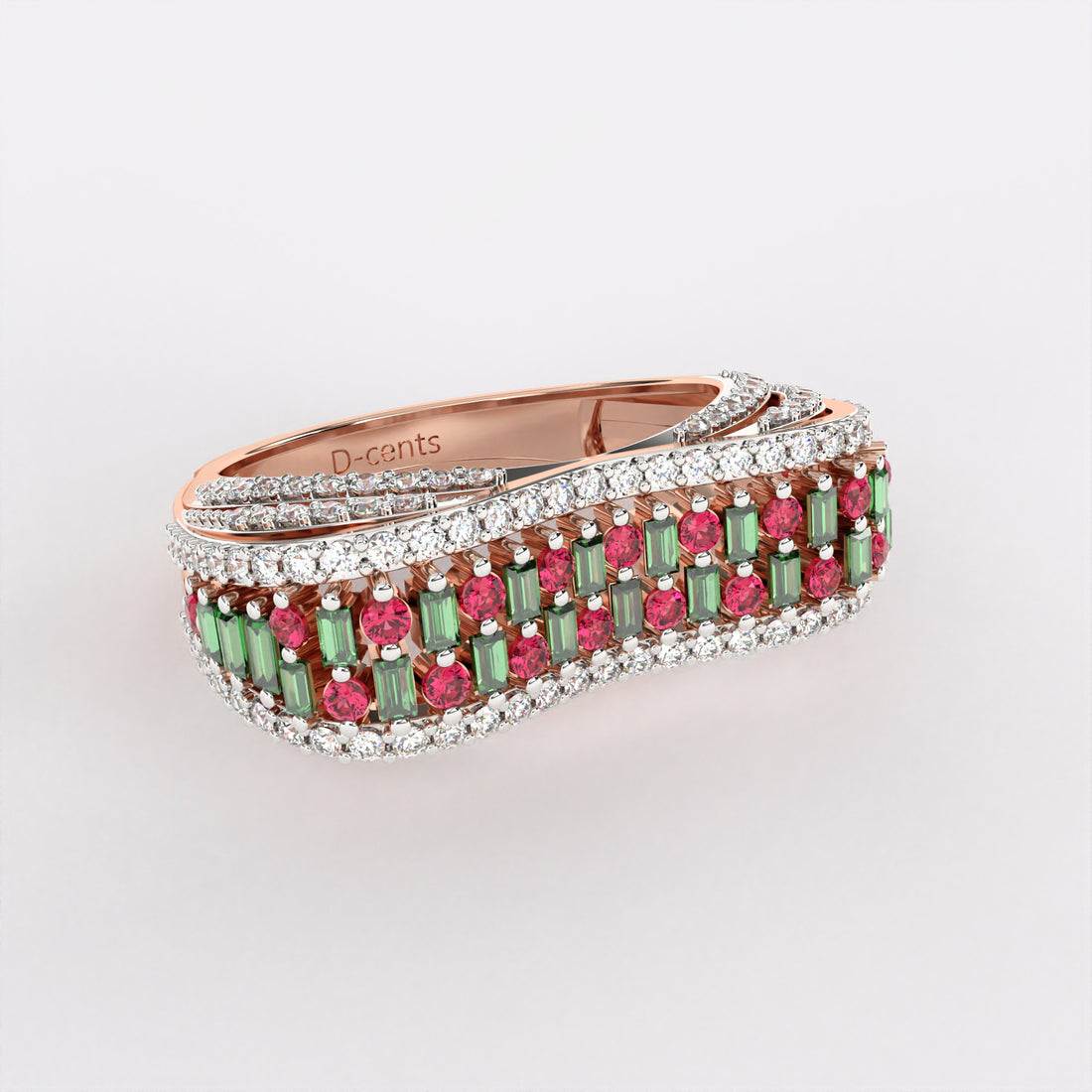 Floral Colors Diamond Ring