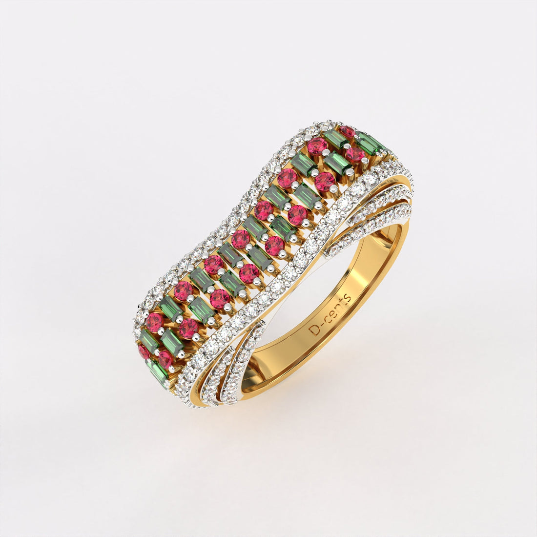 Floral Colors Diamond Ring