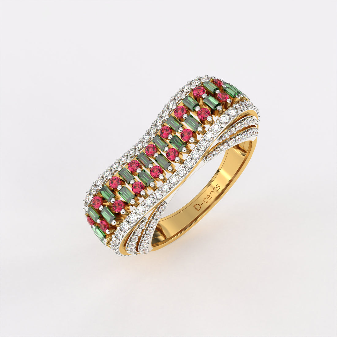 Floral Colors Diamond Ring