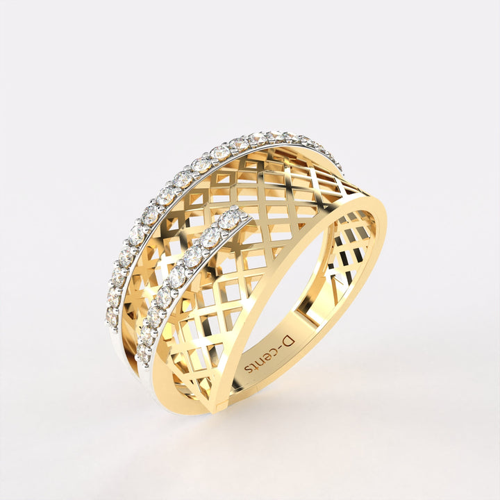 Fly Tie Diamond Ring