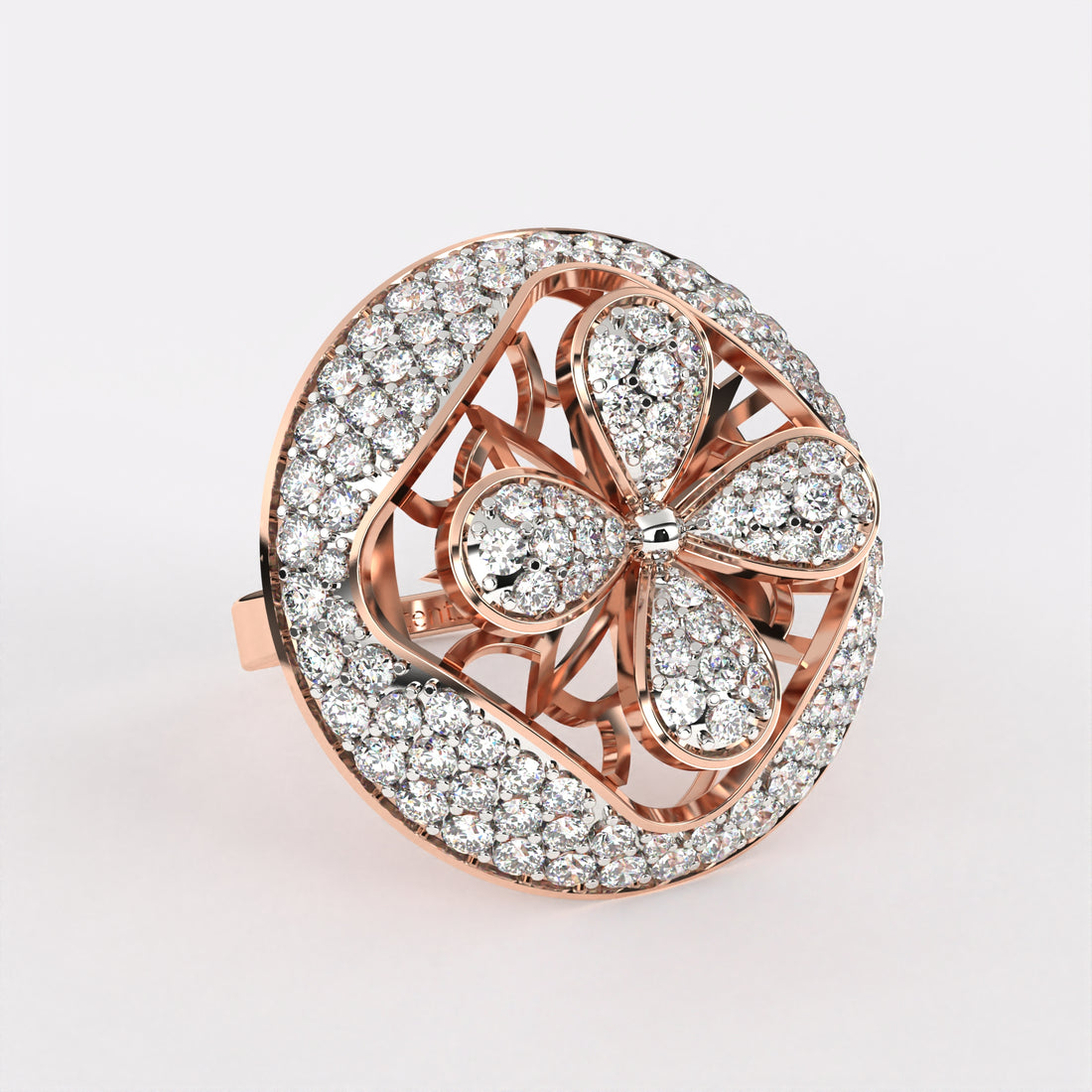 Arranged Petals Diamond Ring