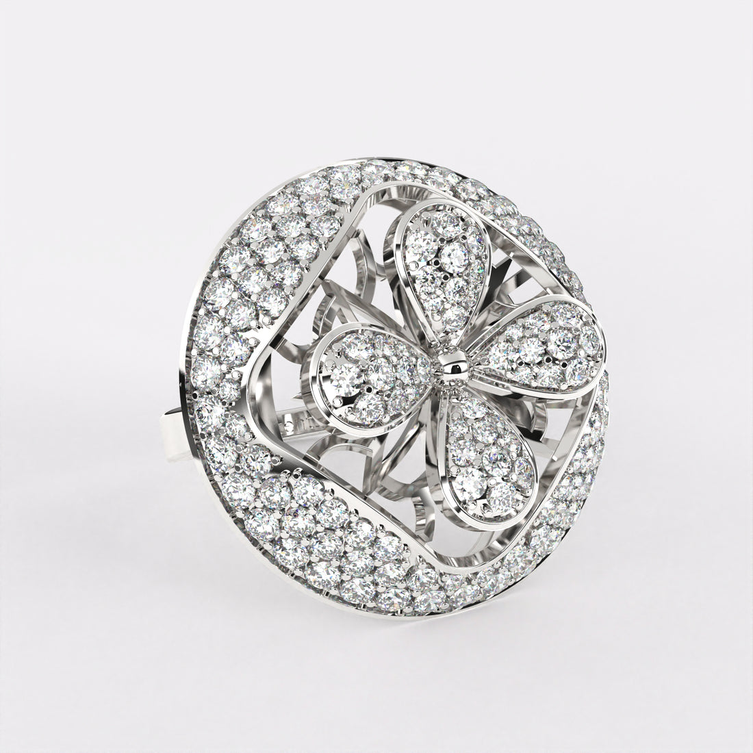 Arranged Petals Diamond Ring