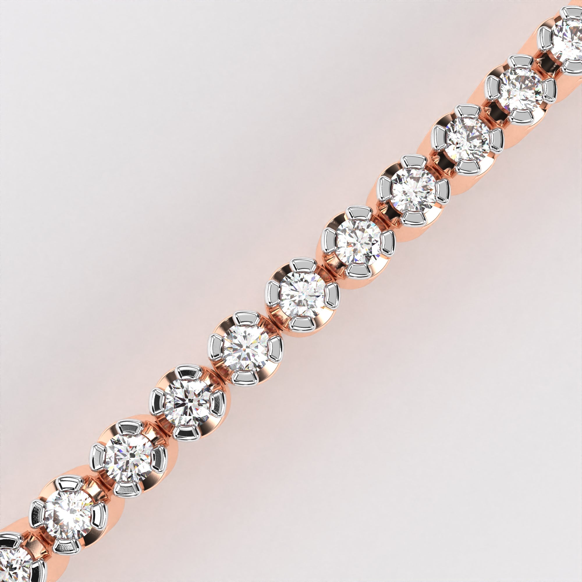 Sleek Round Diamond Tennis Bracelet