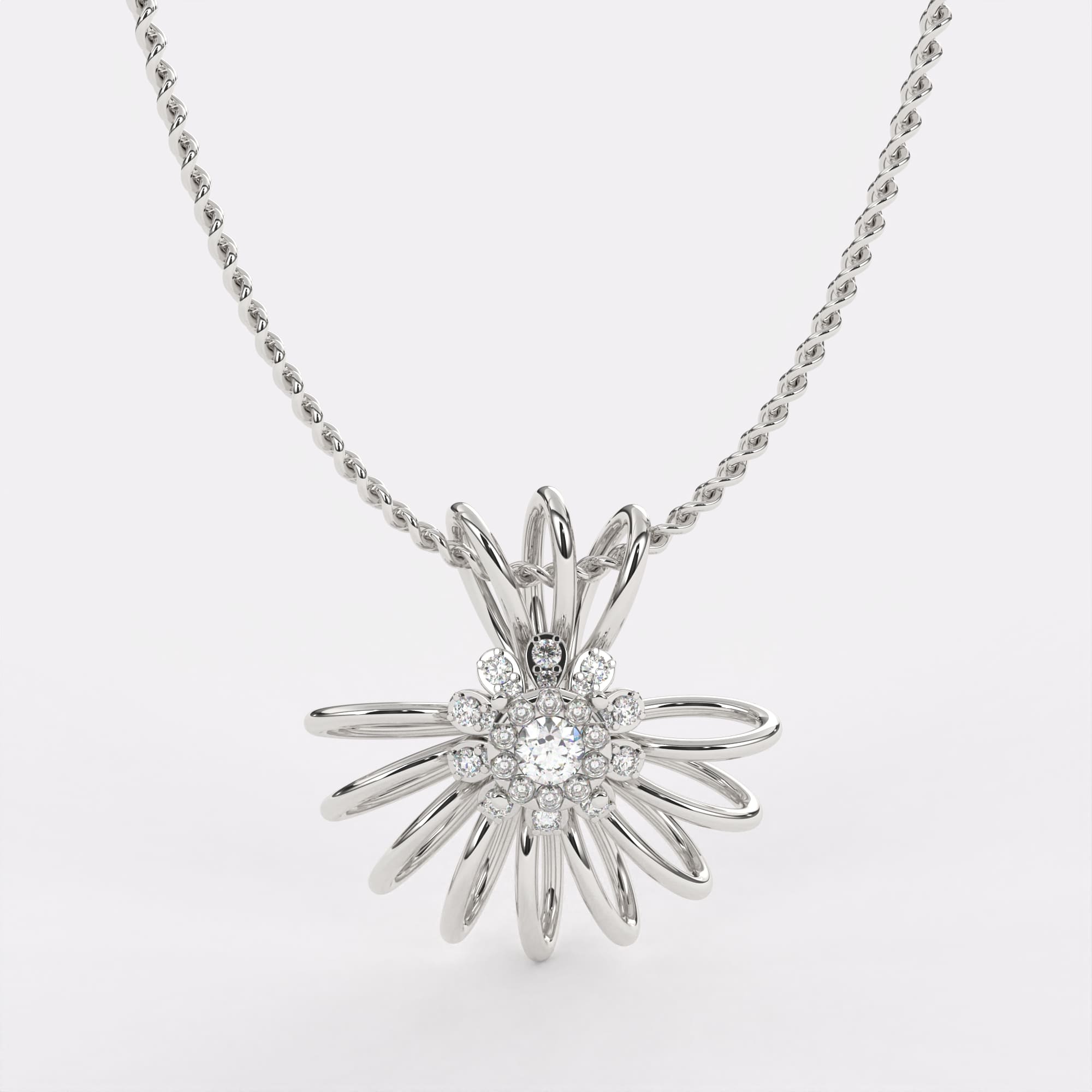 Daisy Gold Diamond Pendant