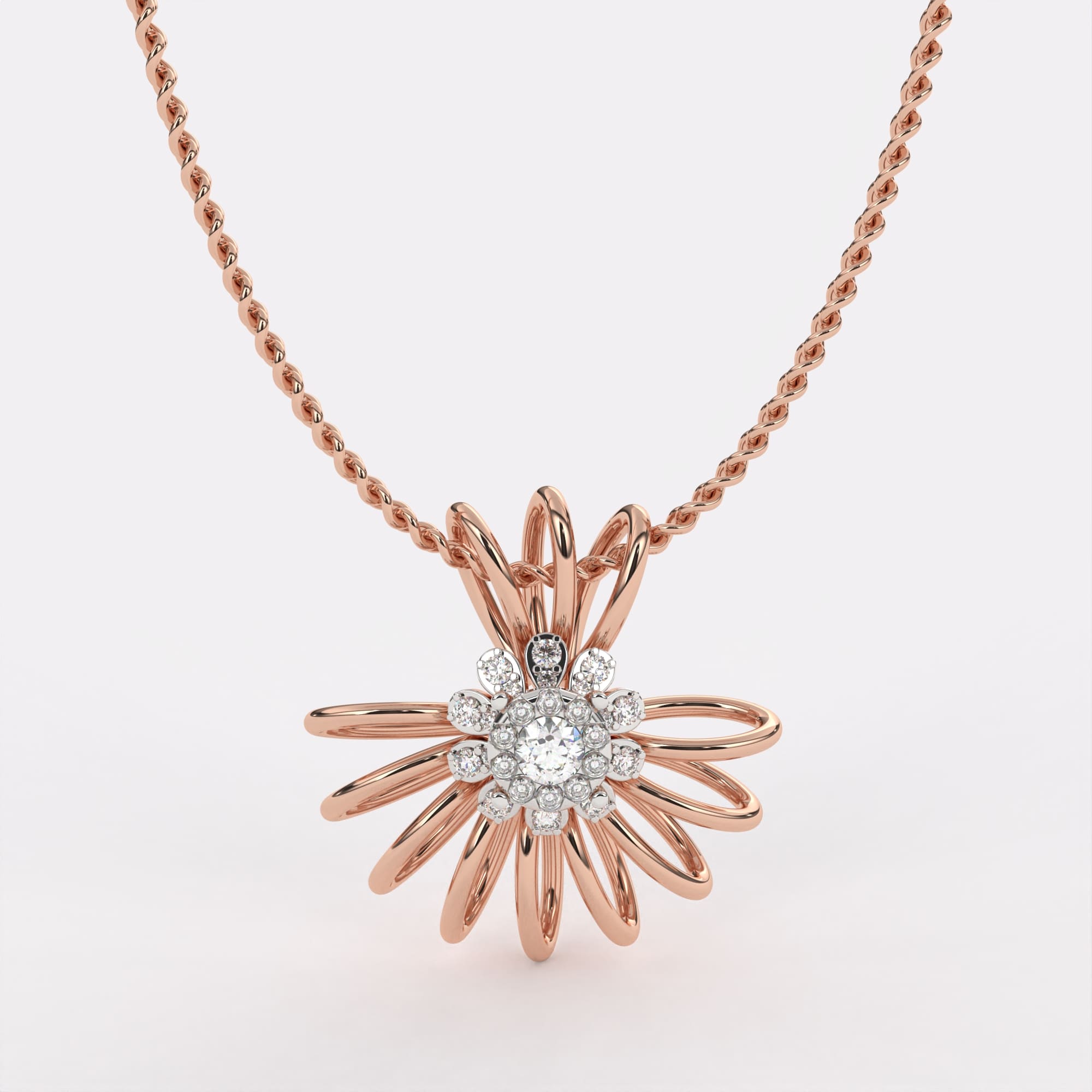 Daisy Gold Diamond Pendant