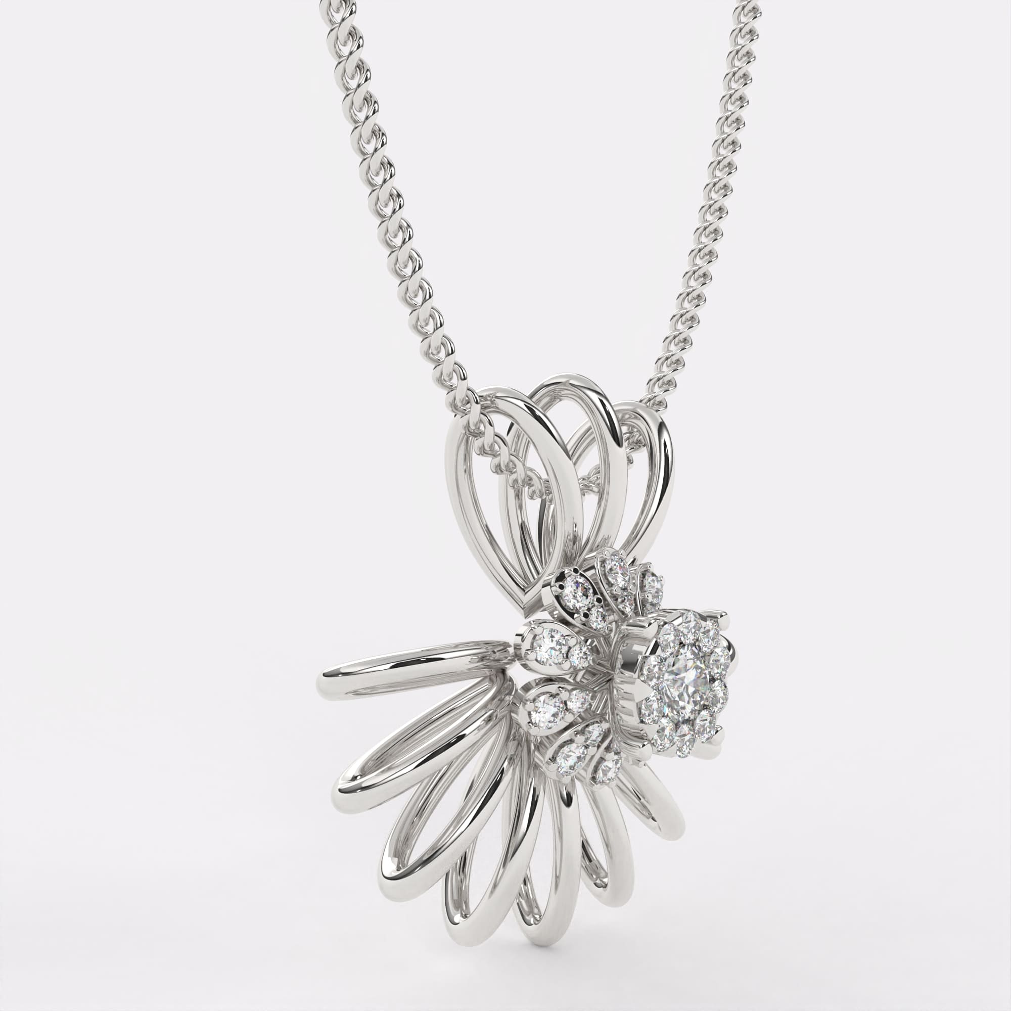 Daisy Gold Diamond Pendant