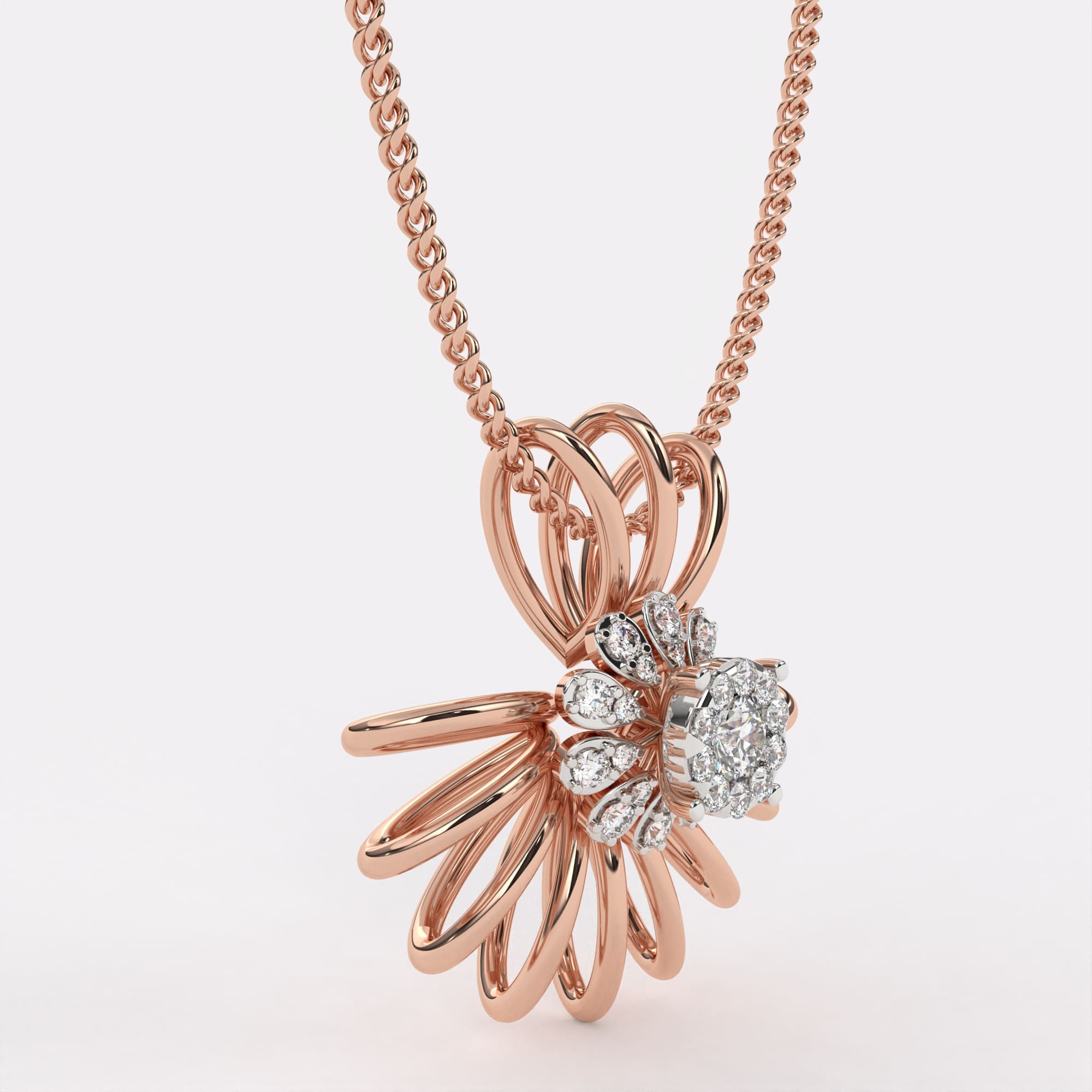 Daisy Gold Diamond Pendant