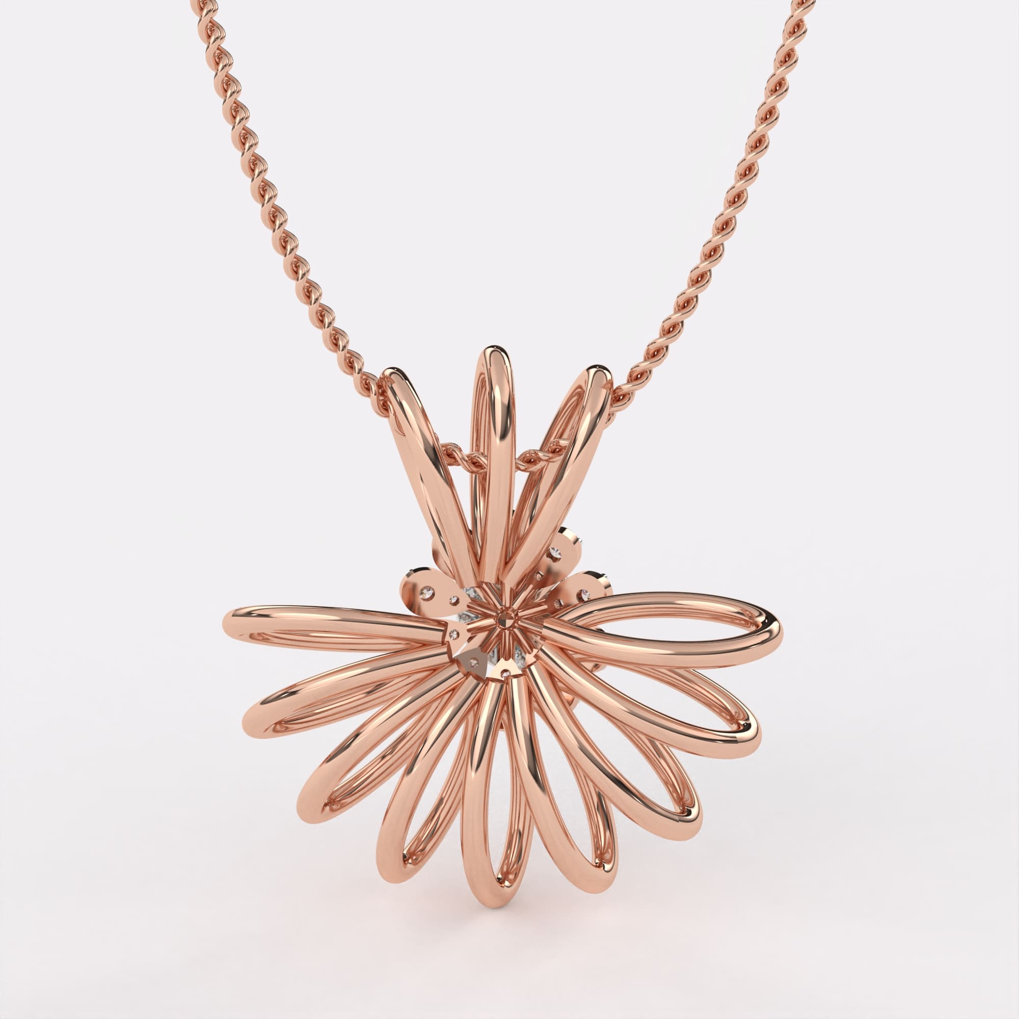 Daisy Gold Diamond Pendant