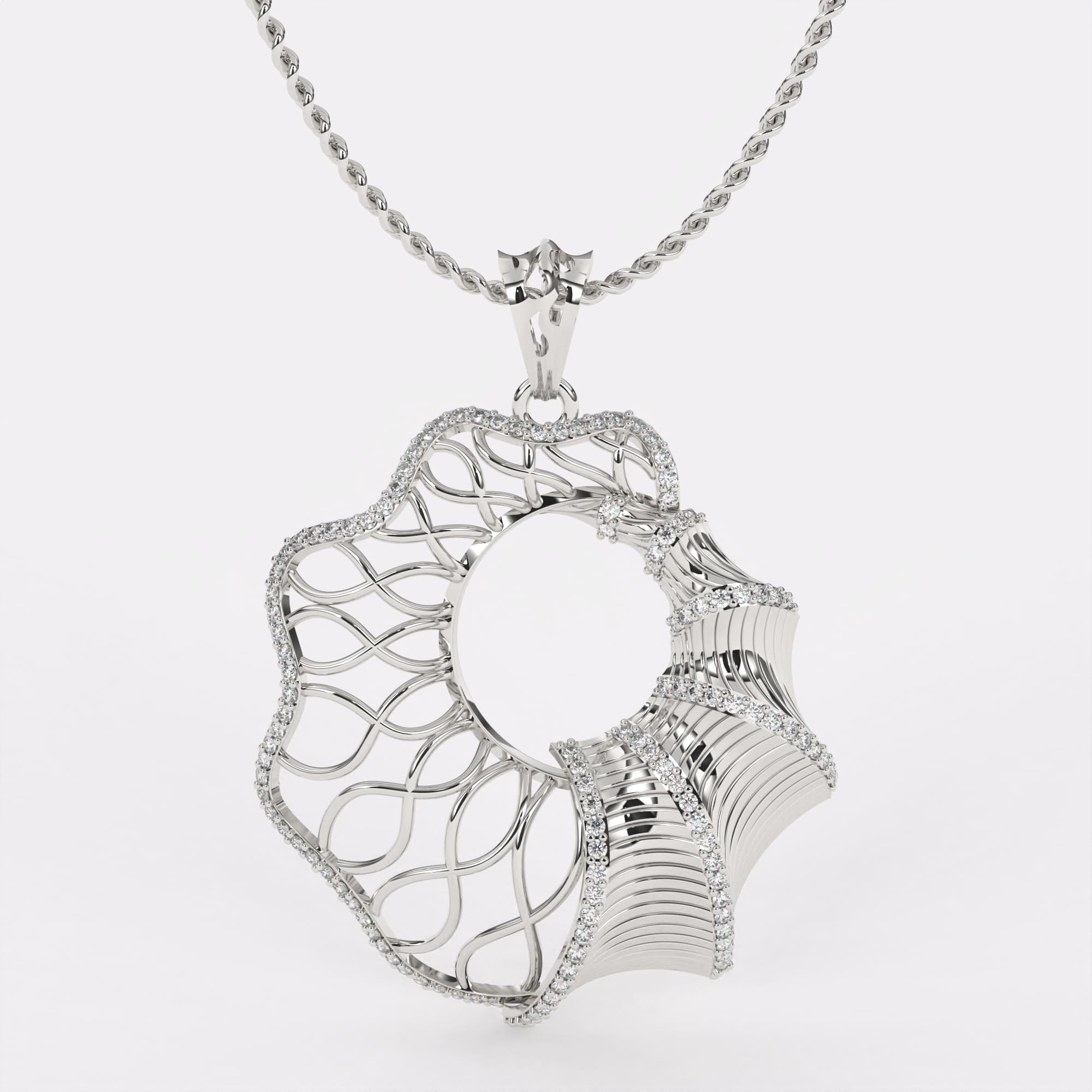 Sparkle Starburst Diamond Pendant