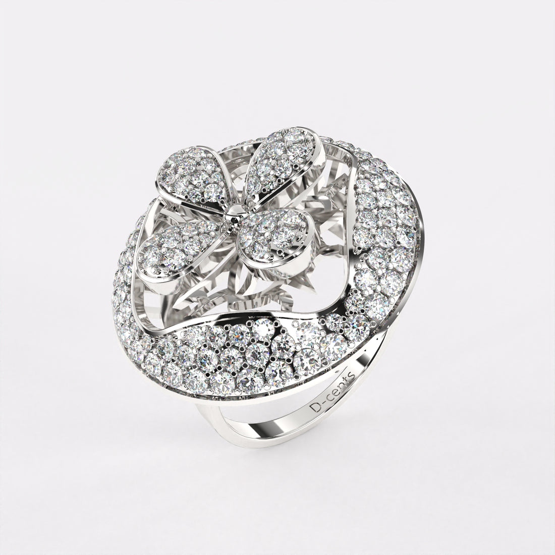 Arranged Petals Diamond Ring