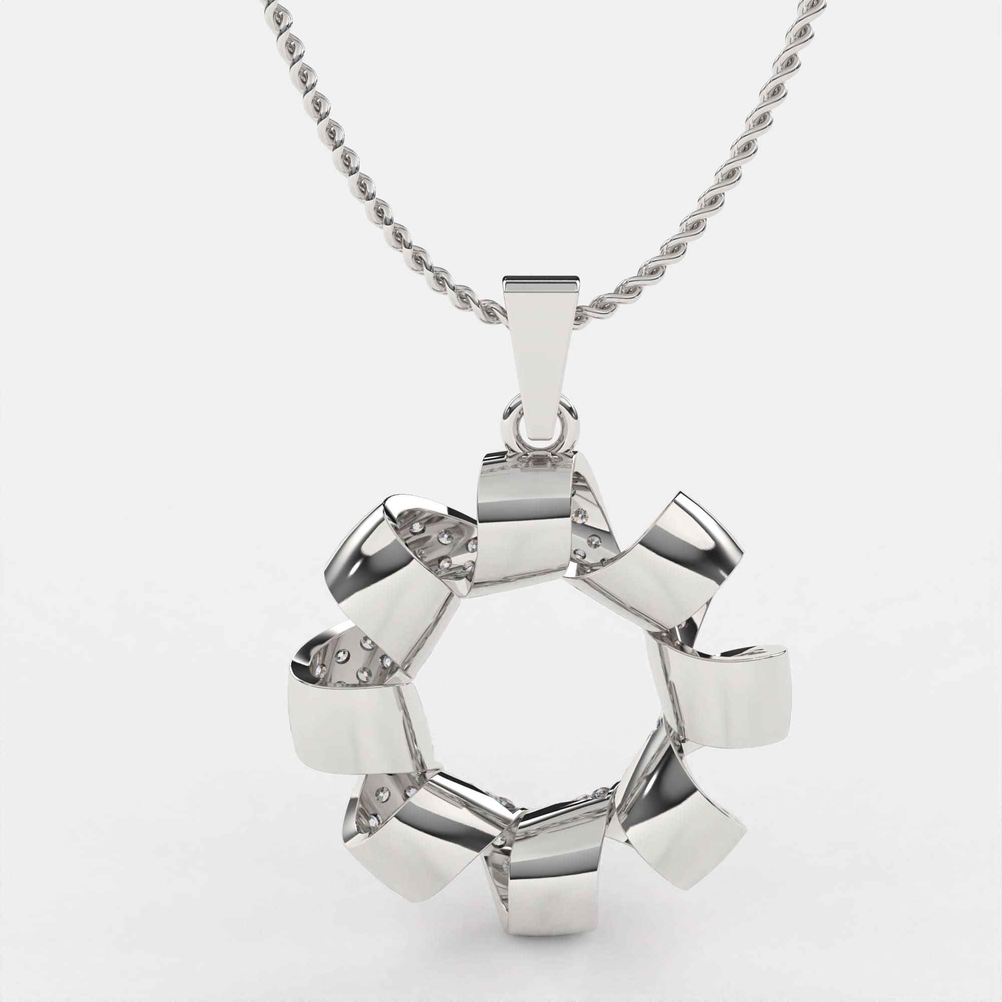 Daisy Joy Diamond Pendant In 925 Silver