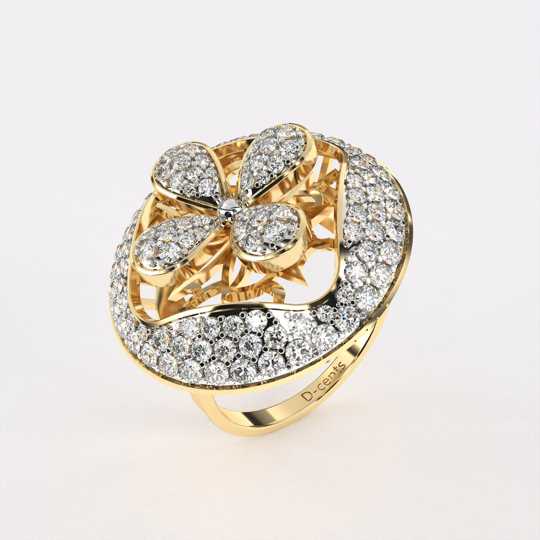 Arranged Petals Diamond Ring