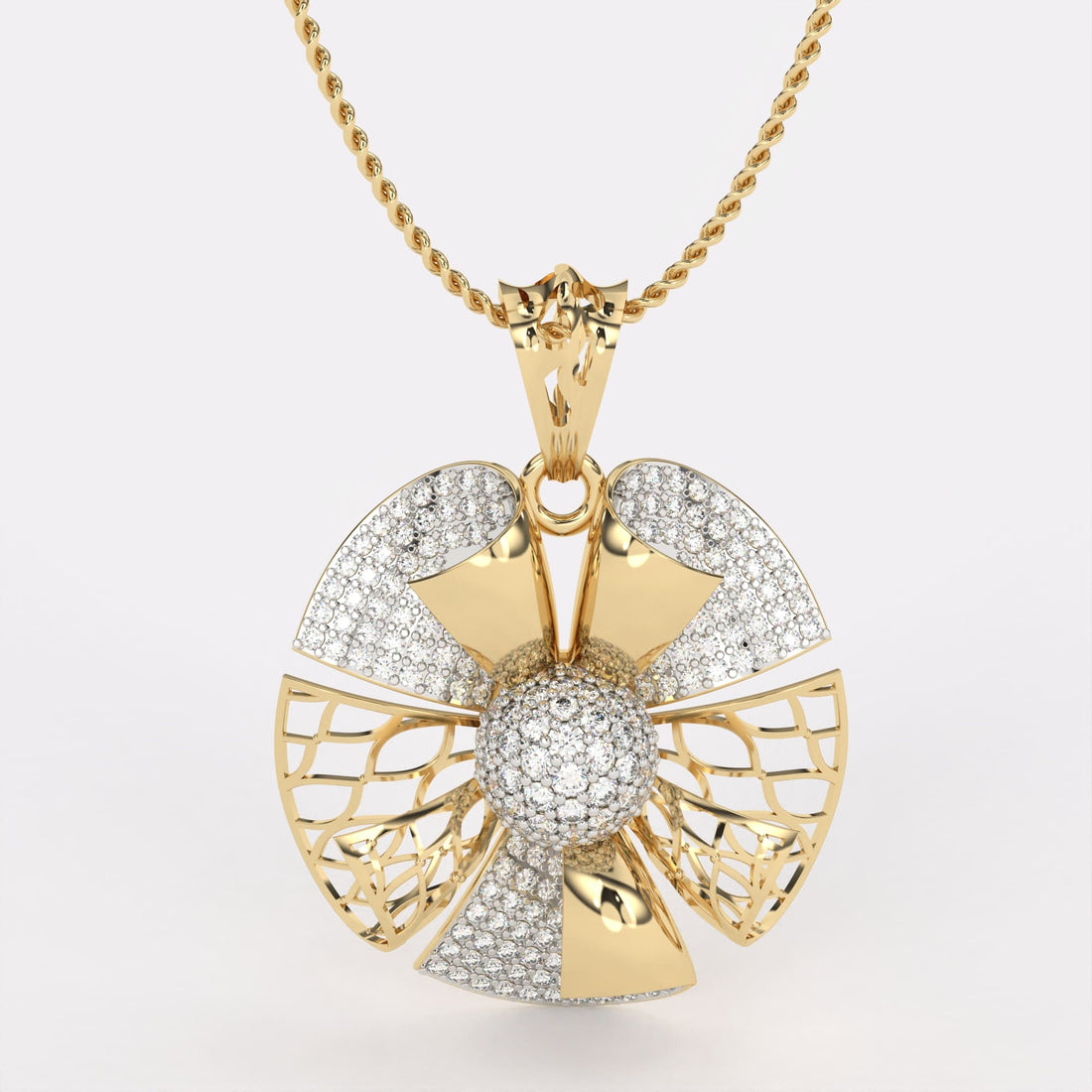 Petal Elegance Diamond Pendant