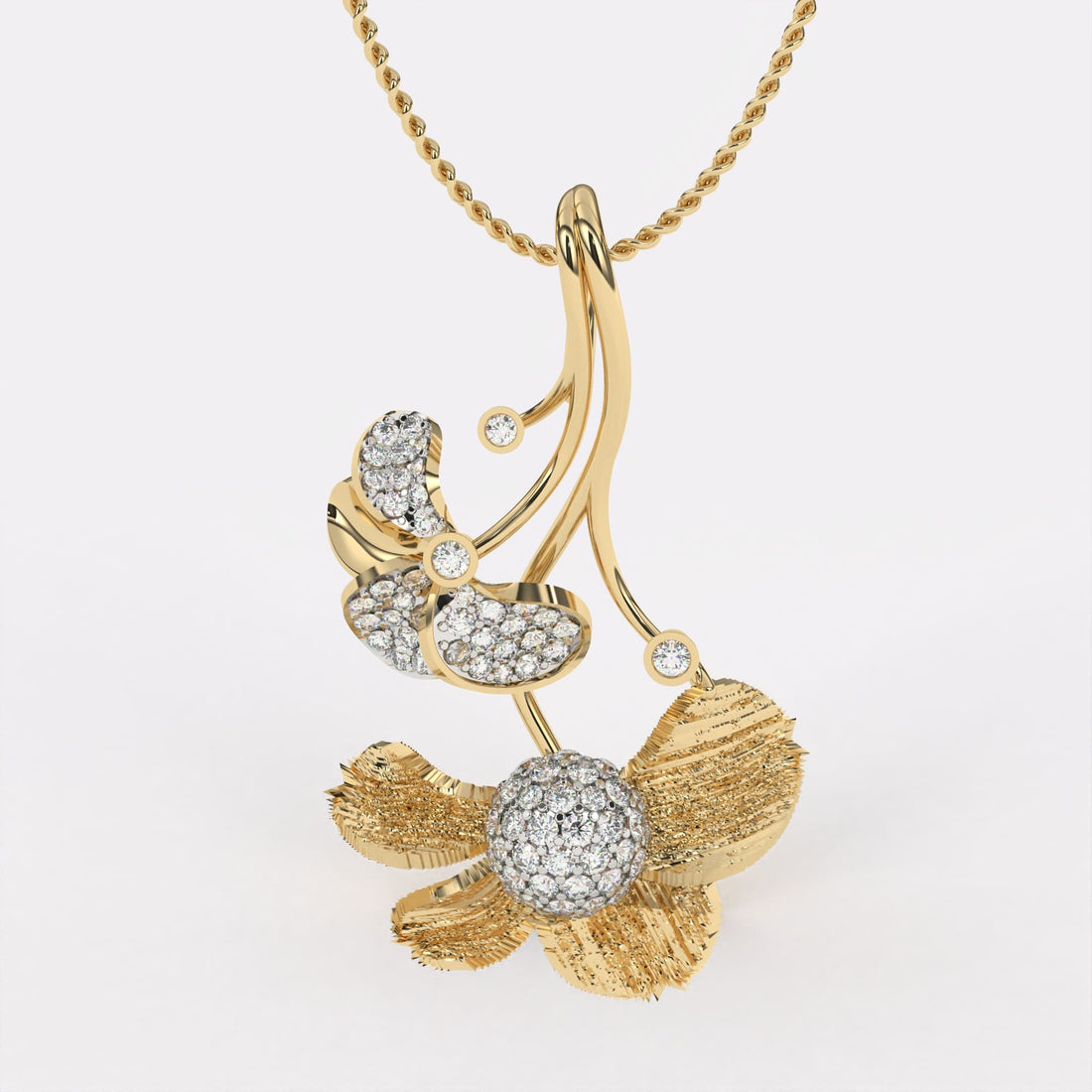 Wildflower Caprice Diamond Pendant