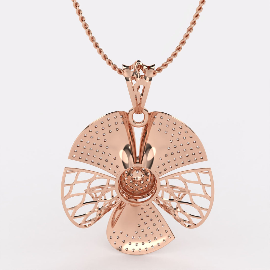 Petal Elegance Diamond Pendant