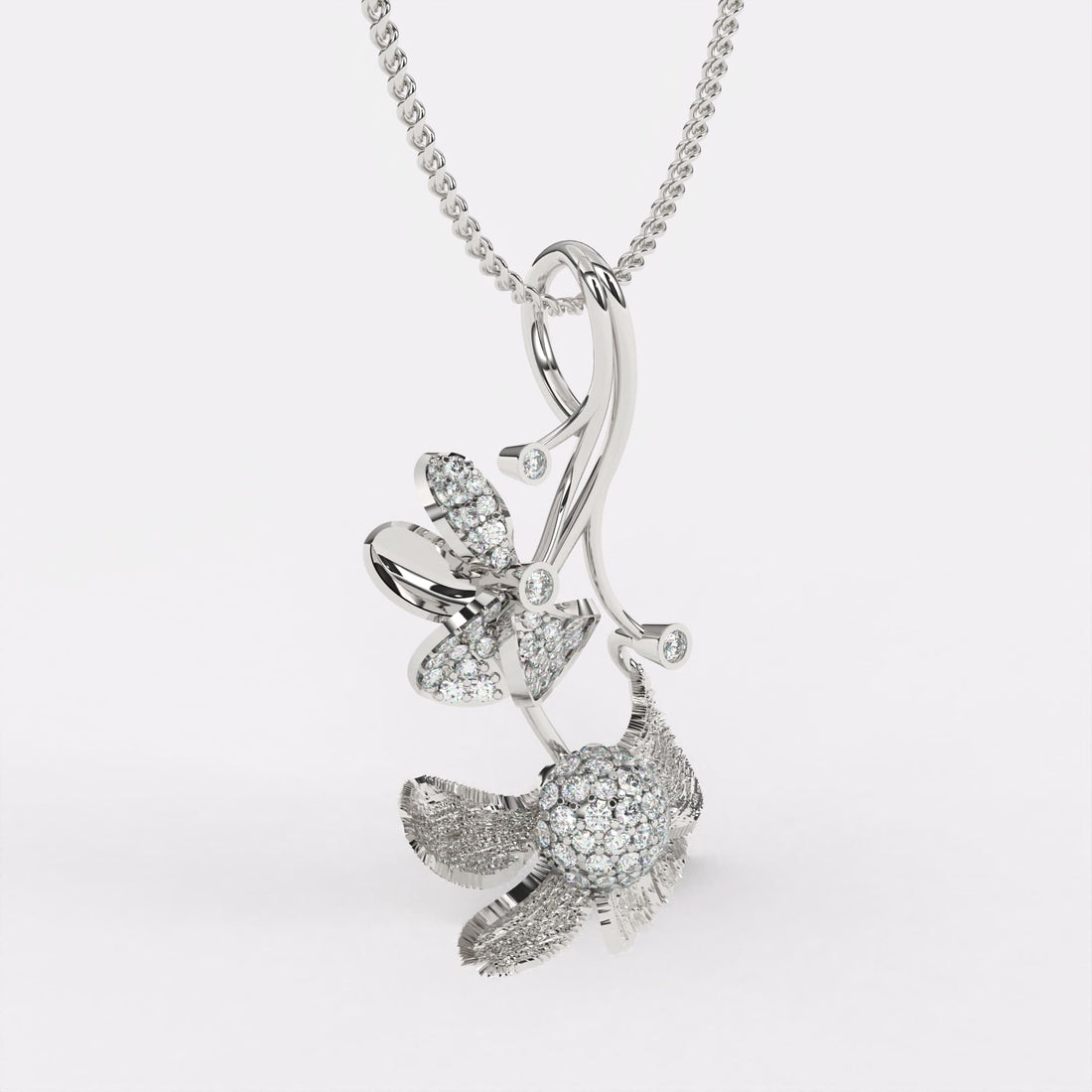 Wildflower Caprice Diamond Pendant