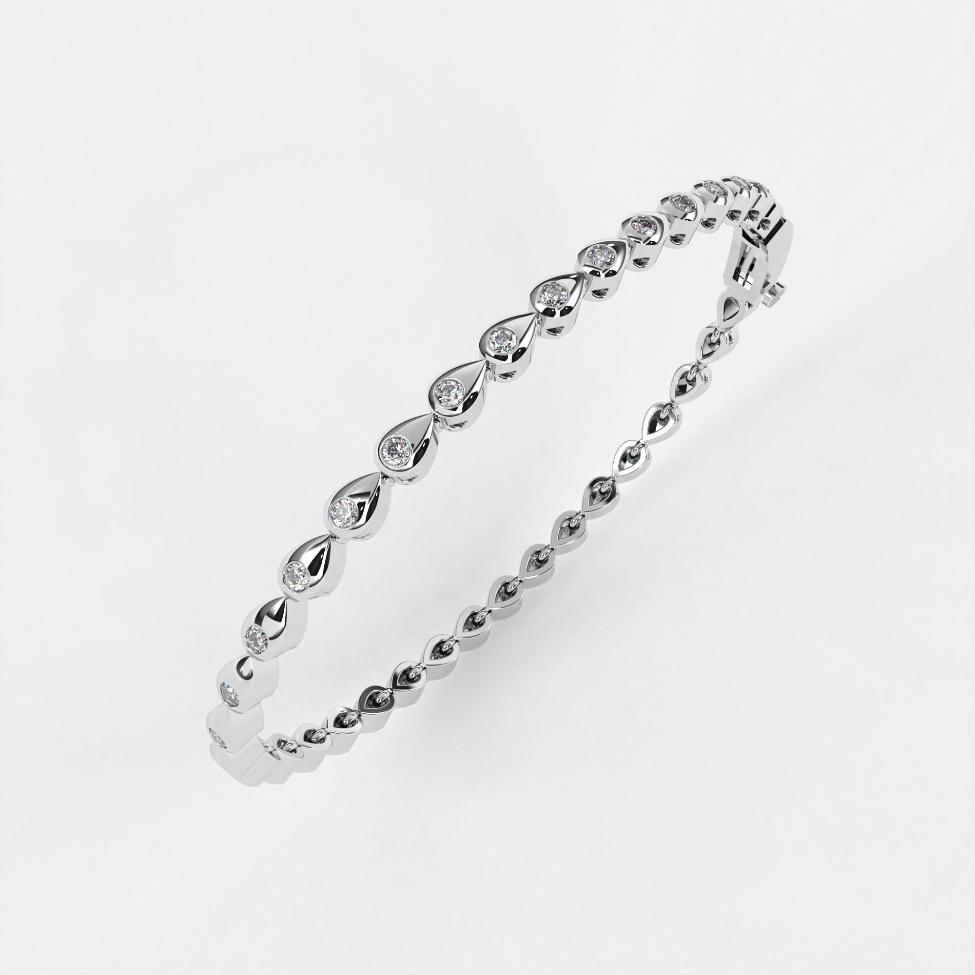 Dropping Round Diamond Bracelet