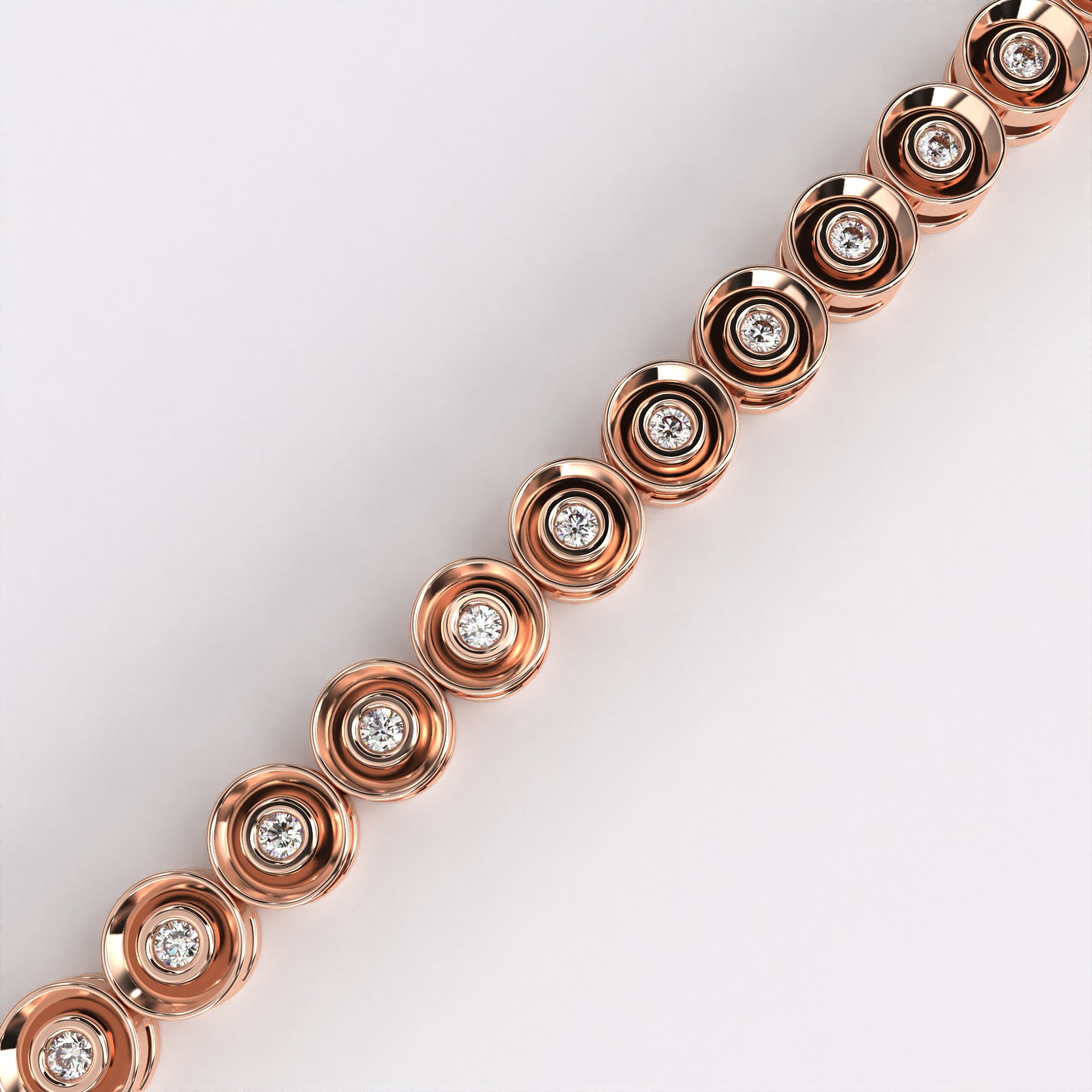 Round Close Diamond Bracelet
