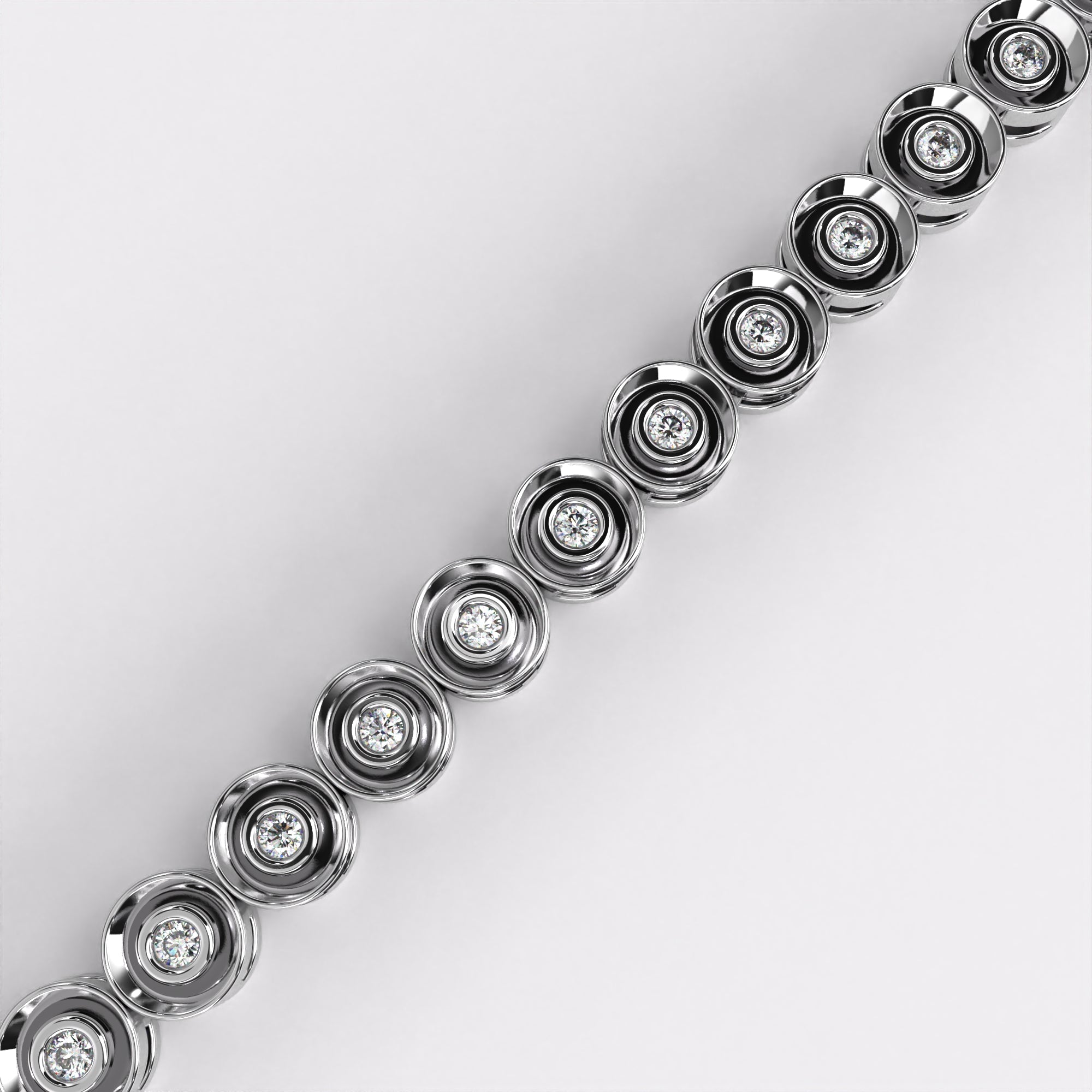Round Close Diamond Bracelet