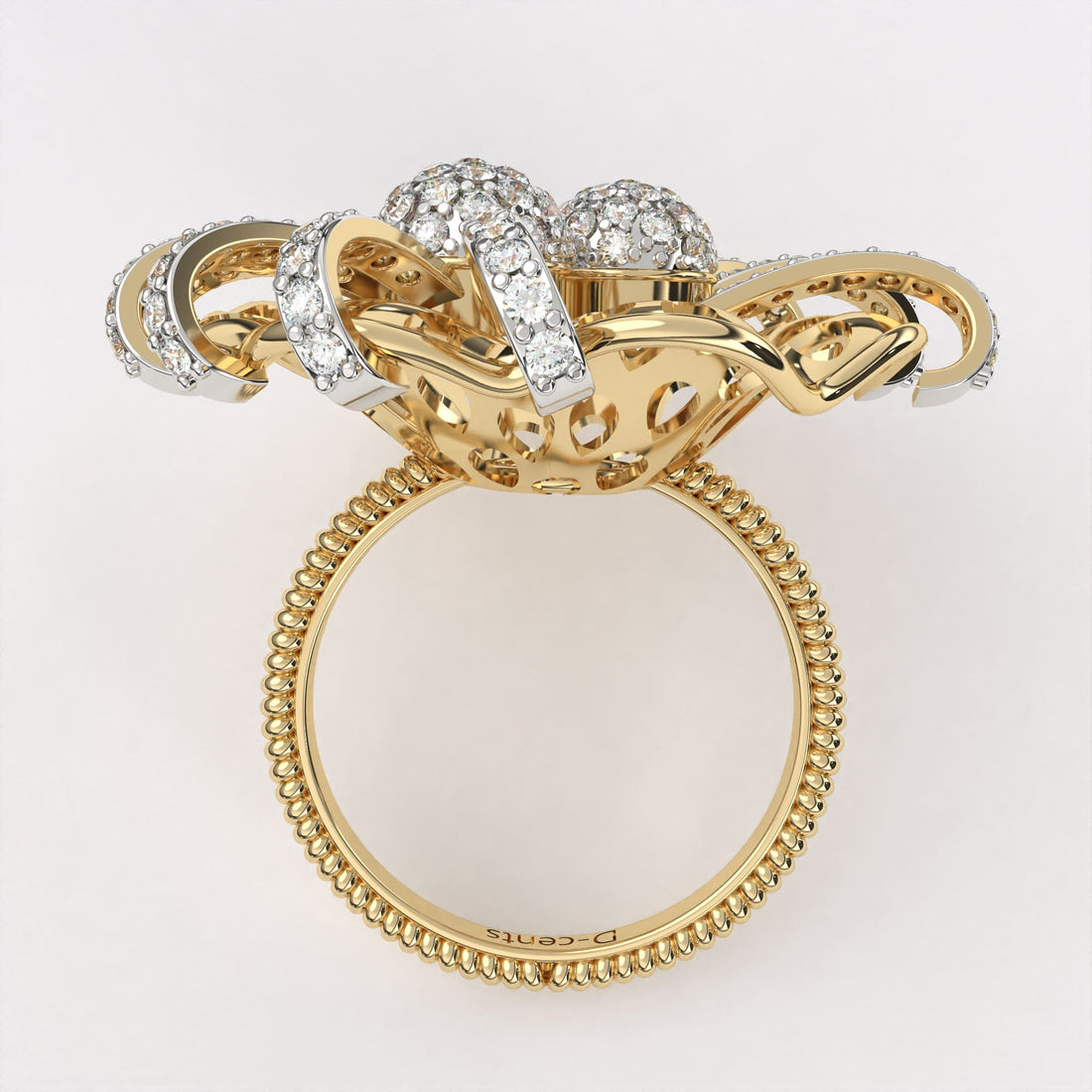 18k Sparkling Gold Diamond Ring